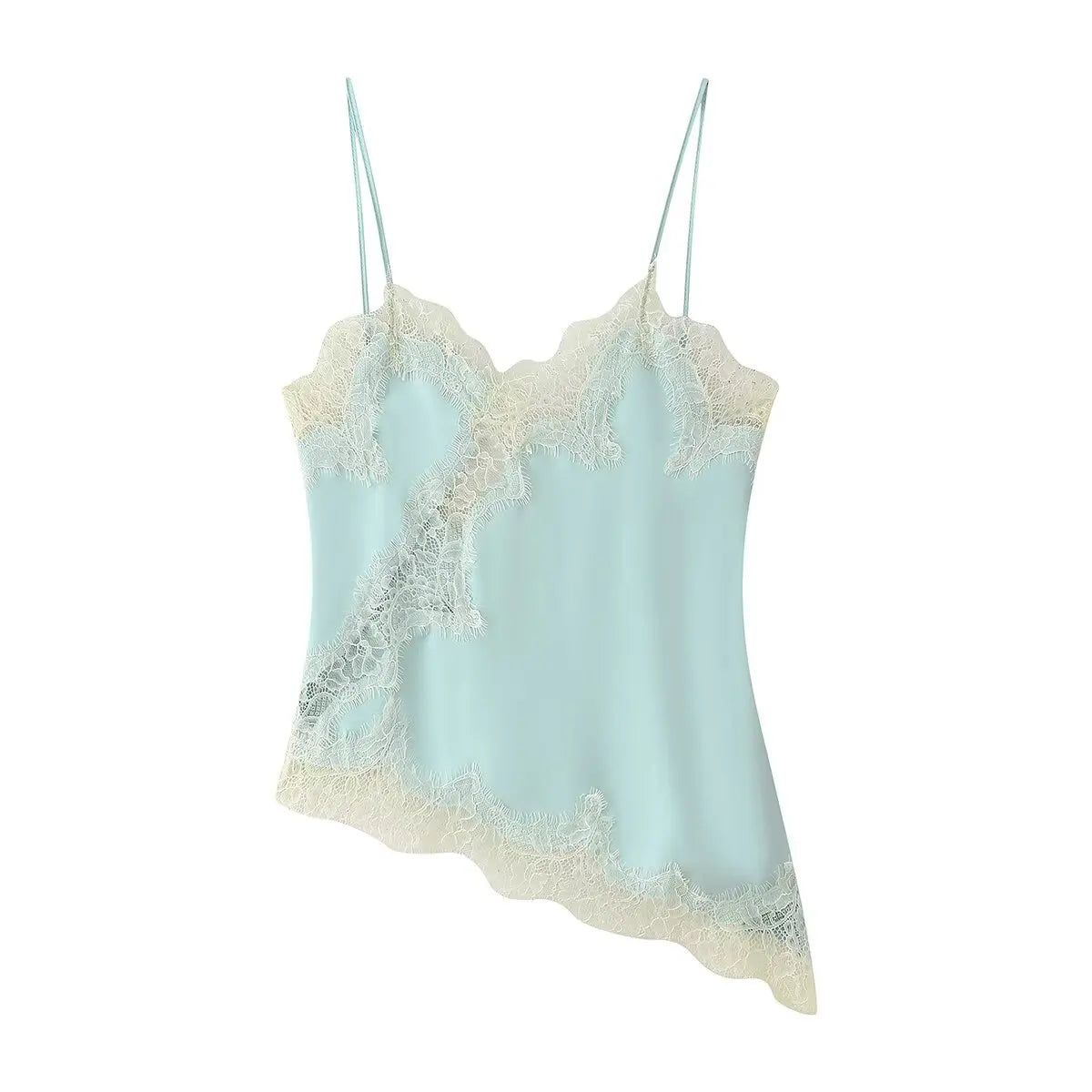 Top koronkowy damski – wielokolorowy, odkryte plecy