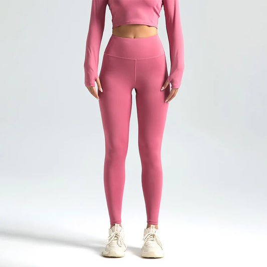 Legginsy Y2K bezszwowe – push-up, wysoki stan