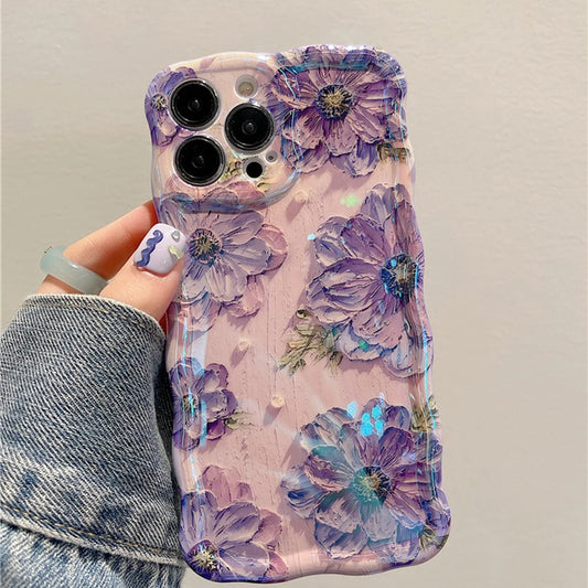 Silikonowe etui iPhone – kwiatowy wzór w stylu retro