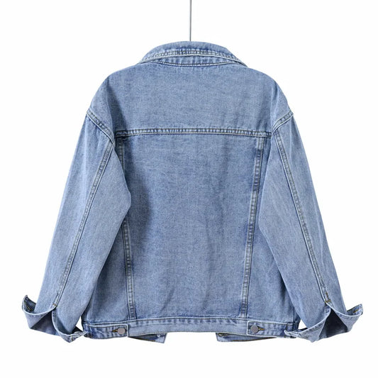 Dżinsowa kurtka oversize 2026 – duże rozmiary S-5XL, vintage, luźna