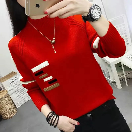 Koreański sweter turtleneck – ciepły, bottoming