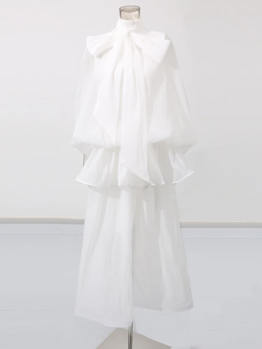 Elegancka sukienka maxi – golf, pół rękaw, luźna