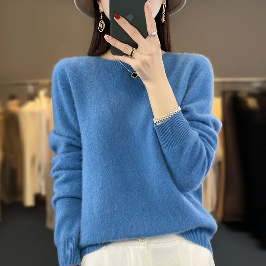 Sweter z wełny merino 100% – kaszmirowy, ciepły
