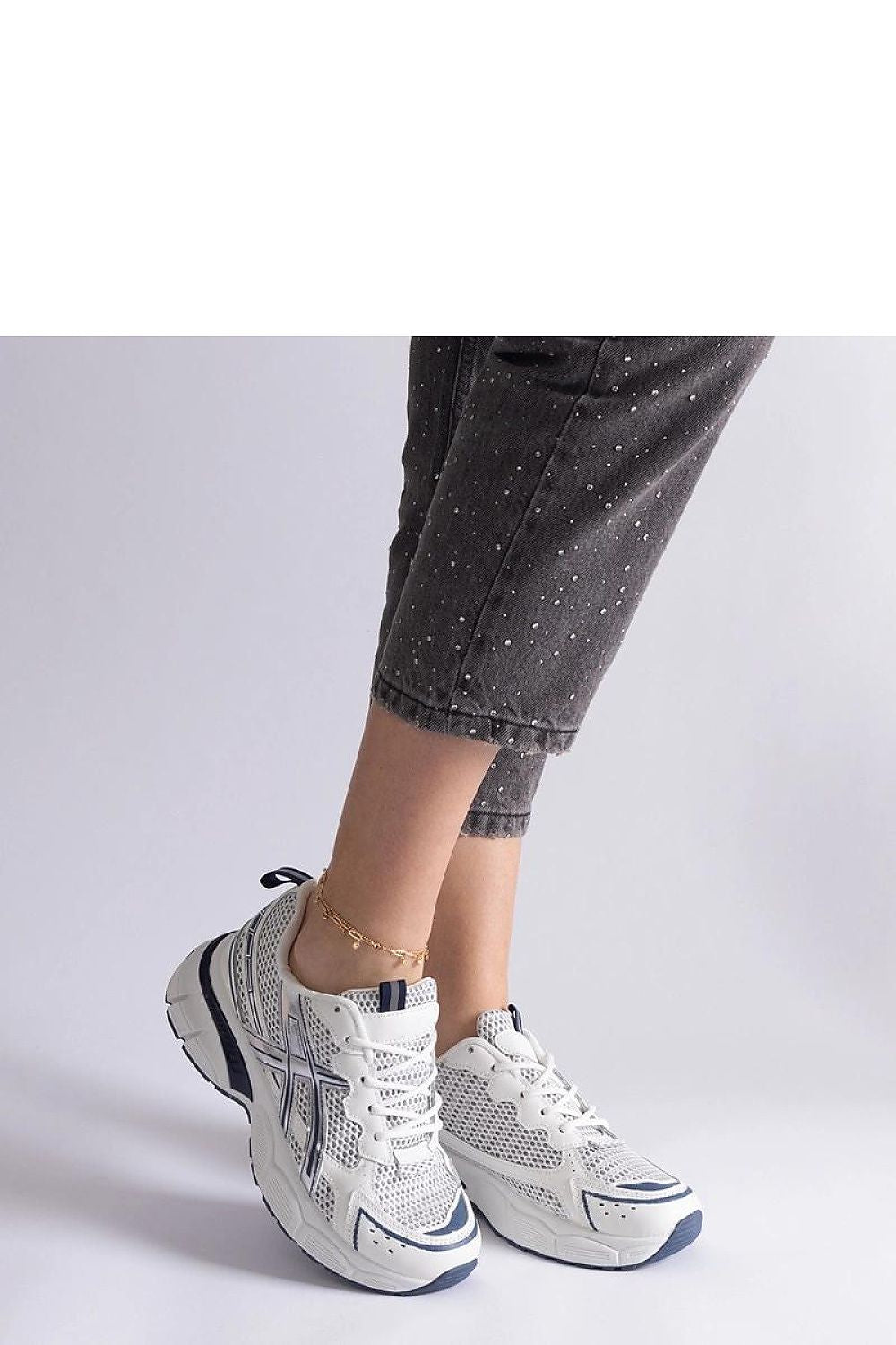 Niebieskie sportowe sneakersy damskie Ondina - Solea
