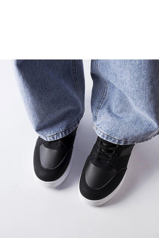 Czarne sneakersy na koturnie CinqMars - Solea