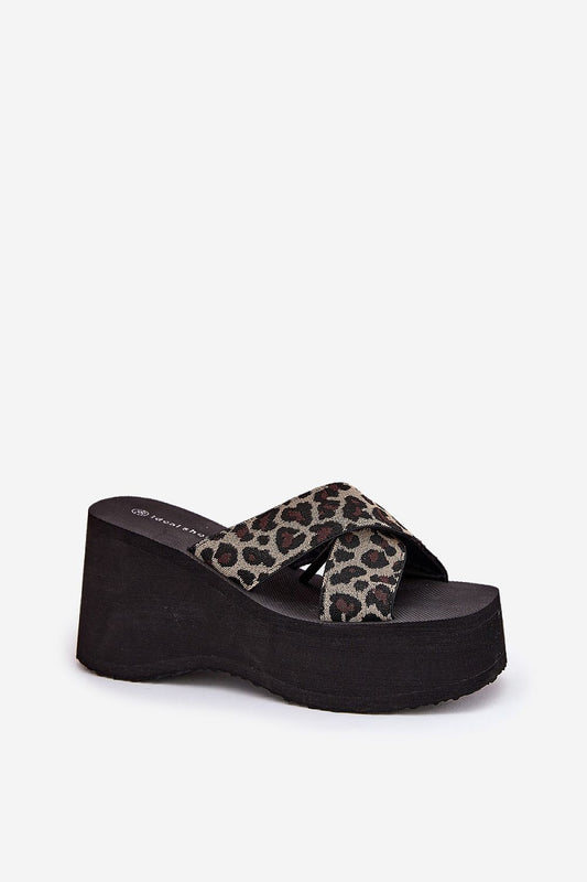 Sandał Klapki Model Sevolee 3773 Black Panterka - Step in style