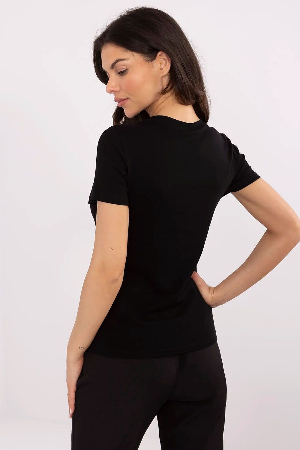Tshirt Damski Model NM-TS-JX-09328.65P Black/Pink - NM