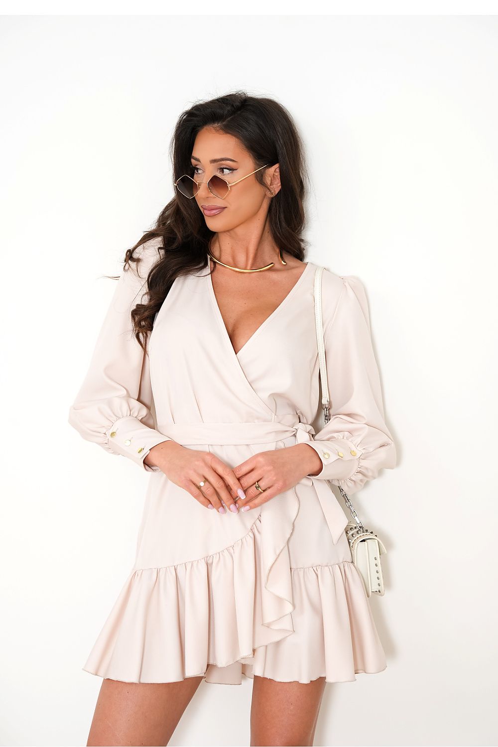 Sukienka Model Anna krótka 239780220 Beige - LaBalancia