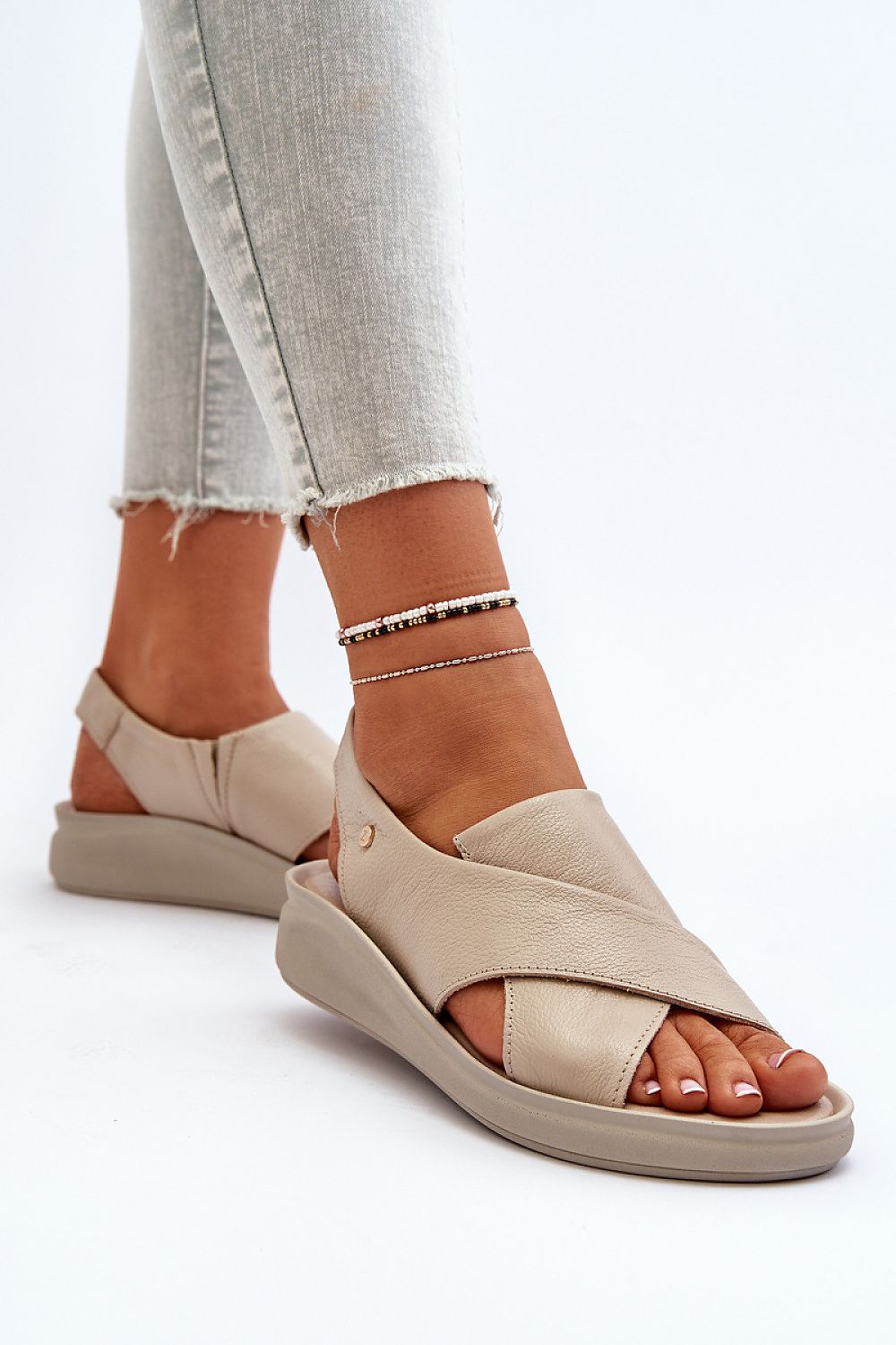 Sandały Model Zazoo 40392 Beige - Step in style
