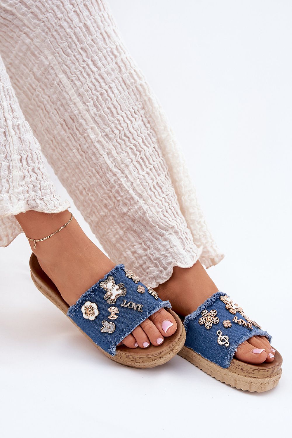 Sandał Klapki Model Rigasta M536 Navy - Step in style