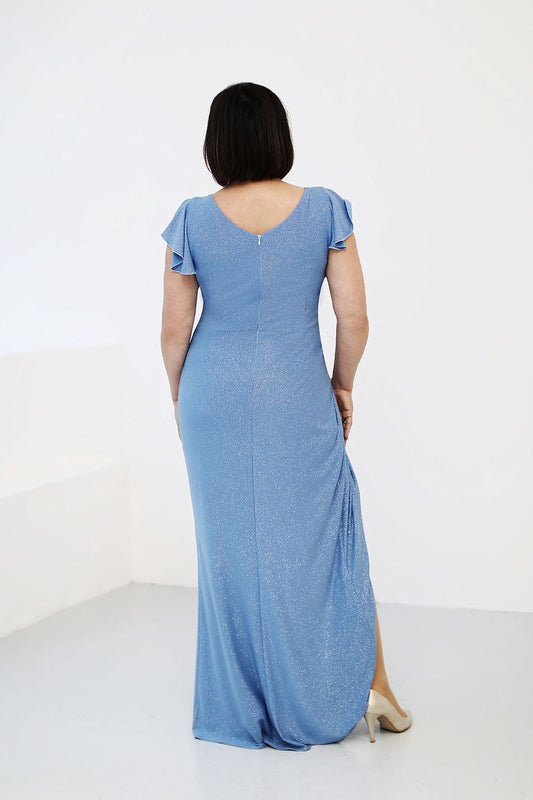Sukienka Model Francesca Blue Połysk - Jersa