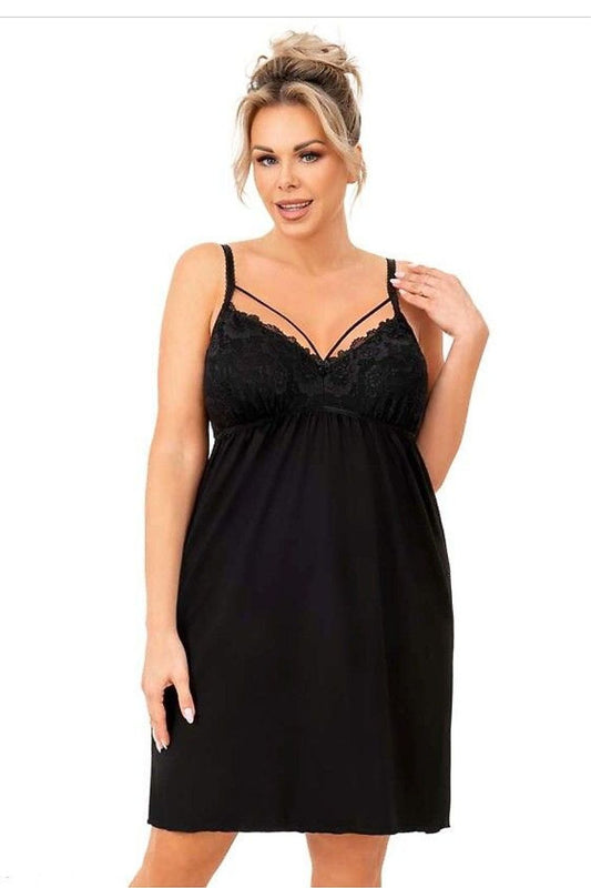 Koszula Nocna Model Sylvia Plus Size 213052 Black - Donna