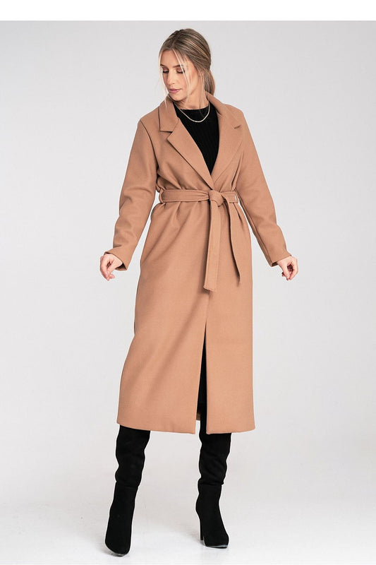 Płaszcz Damski Model M1114 Beige - Figl