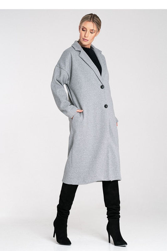 Płaszcz Damski Model M1111 Grey - Figl