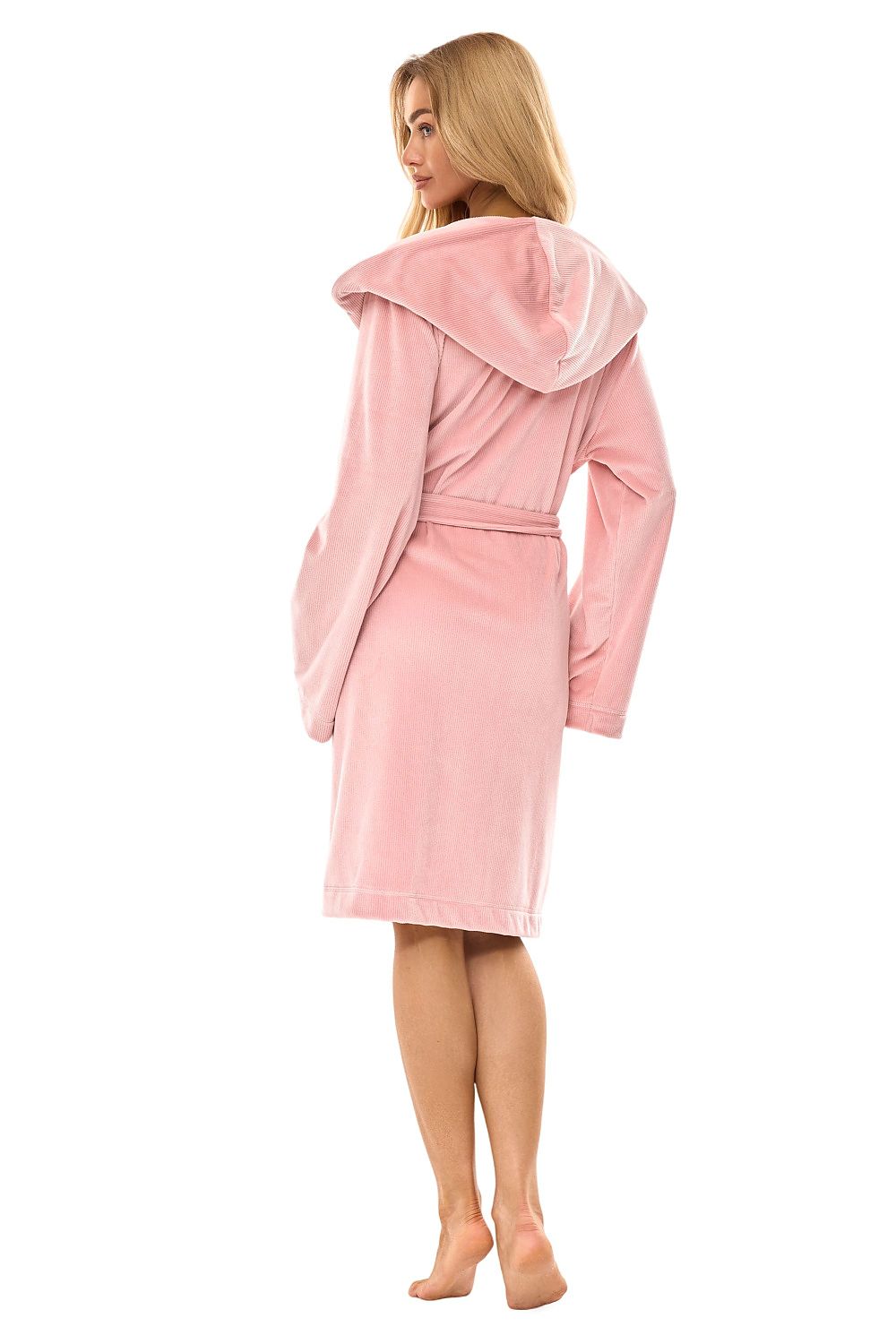 Szlafrok Damski Model Luna 2509 Powder Pink - L&L collection