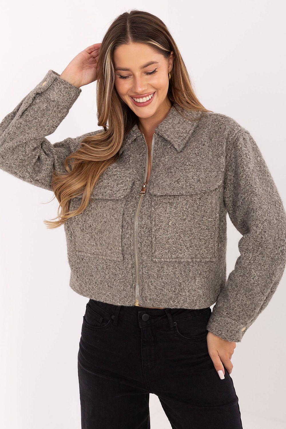Kurtka Damska Model D46015XB43434A2 Grey - Sublevel