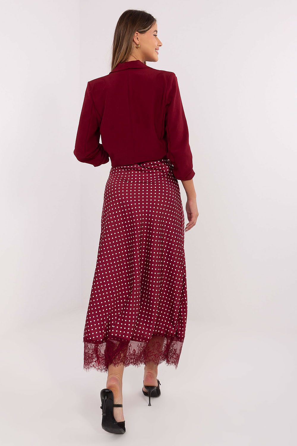 Spódnica Model MI-SD-4213.52 Bordo - Rue Paris