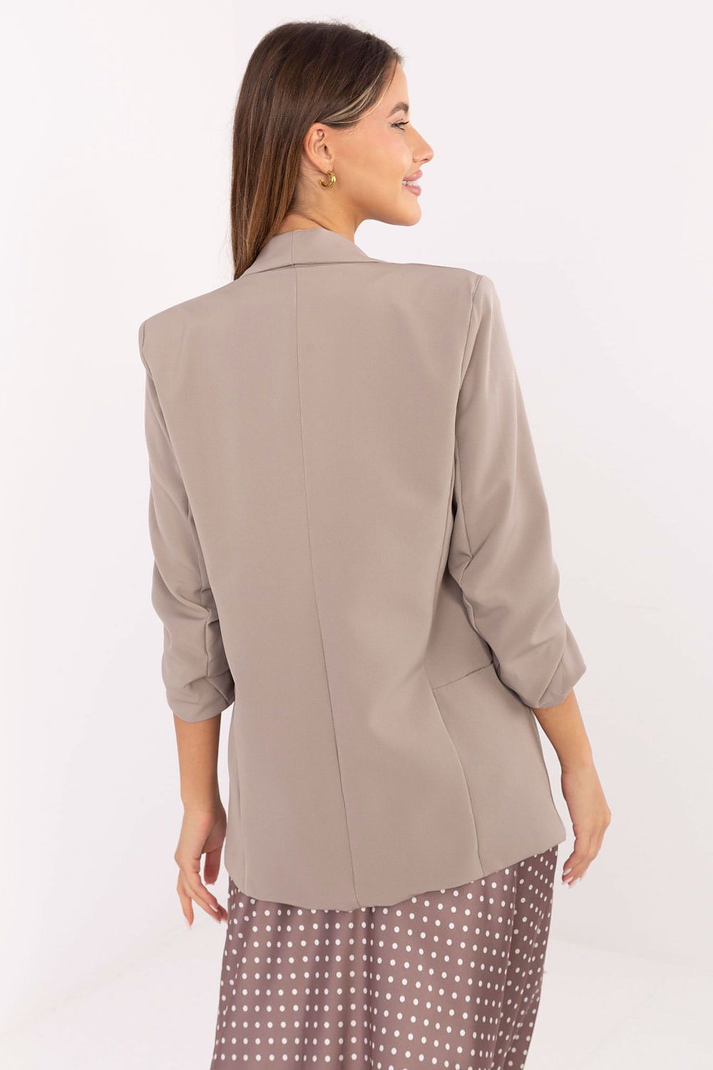 Marynarka Model IT-MA-FL2766.07P Dark Beige - Rue Paris
