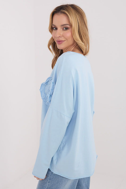 Bluzka Model IT-BZ-6694.69 Light Blue - Factory Price