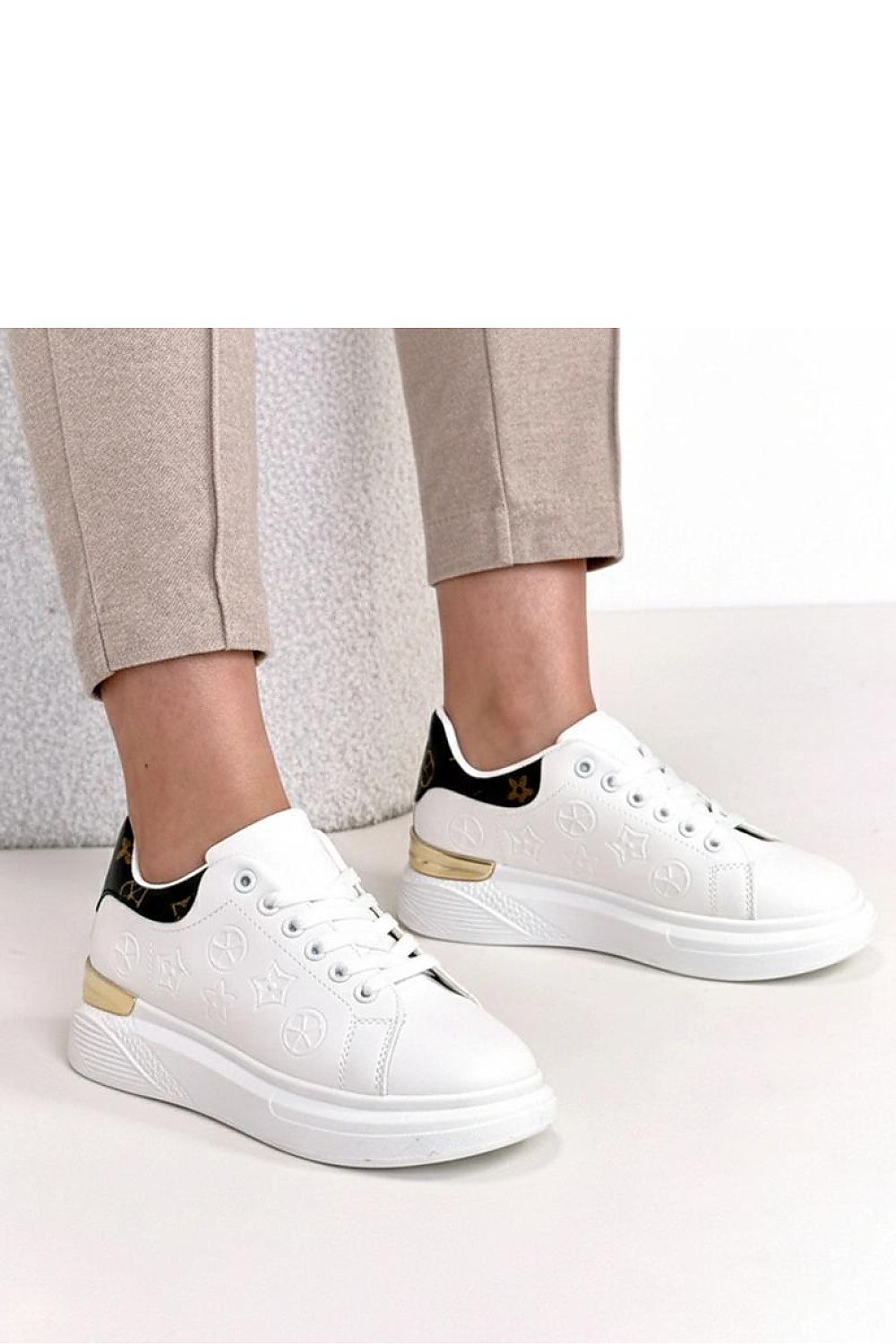 Buty Sportowe Model Peyton MK668 White/Gold - Solea