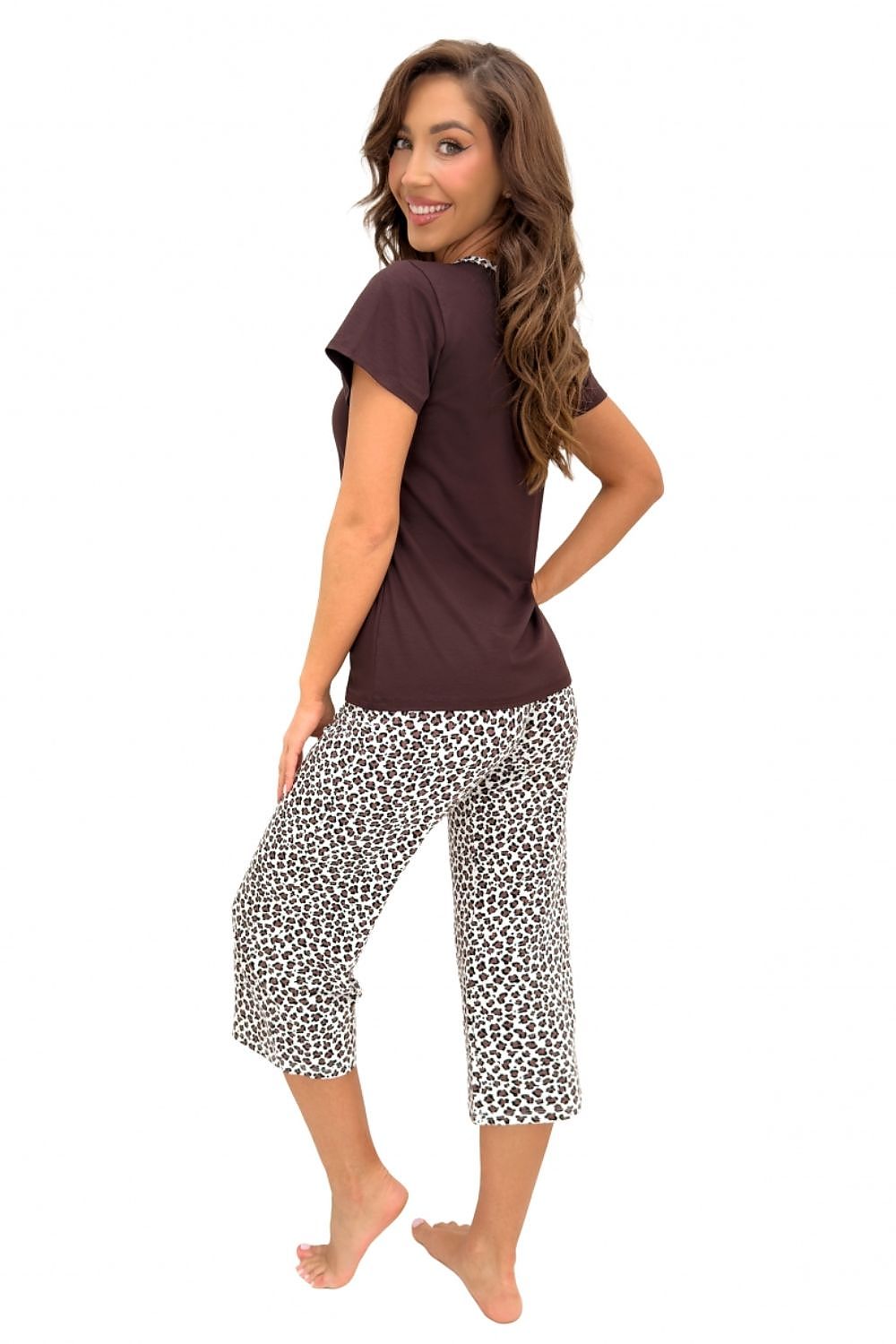 Piżama Damska Model Zoya 3/4 228166 Panterka - Donna