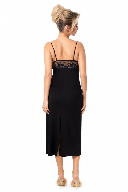 Koszulka nocna Koszula Nocna Model Jasmine Long 231613 Black - Donna