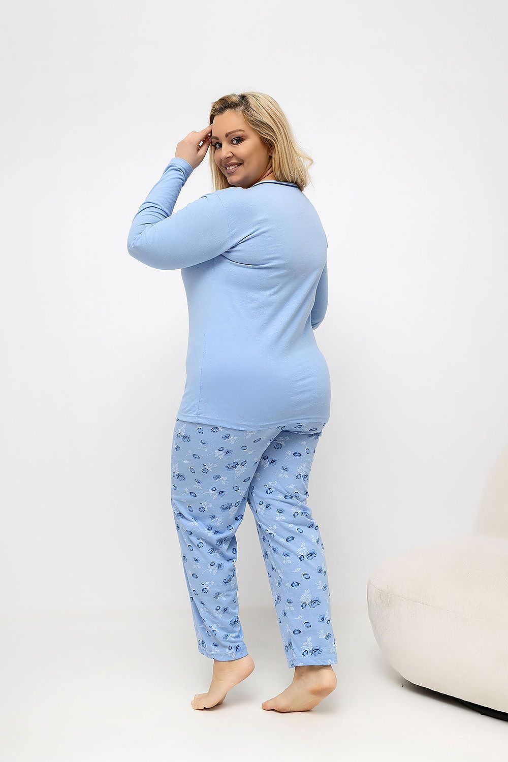 Piżama Damska Model DU-PI-FP-510.13 Light Blue - Forever Pink