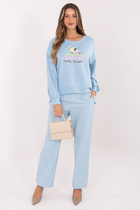 Bluza Damska Model RV-BL-A1218.11P Light Blue - Rue Paris