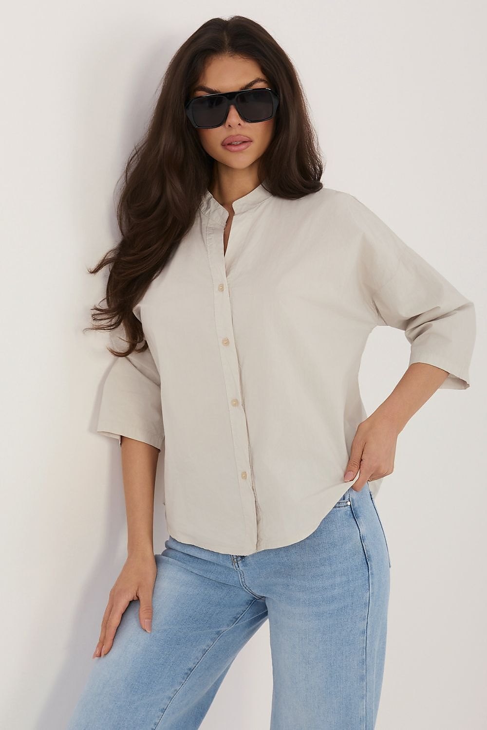 Koszula Damska Model IT-KS-97526.14 Light Beige - Factory Price