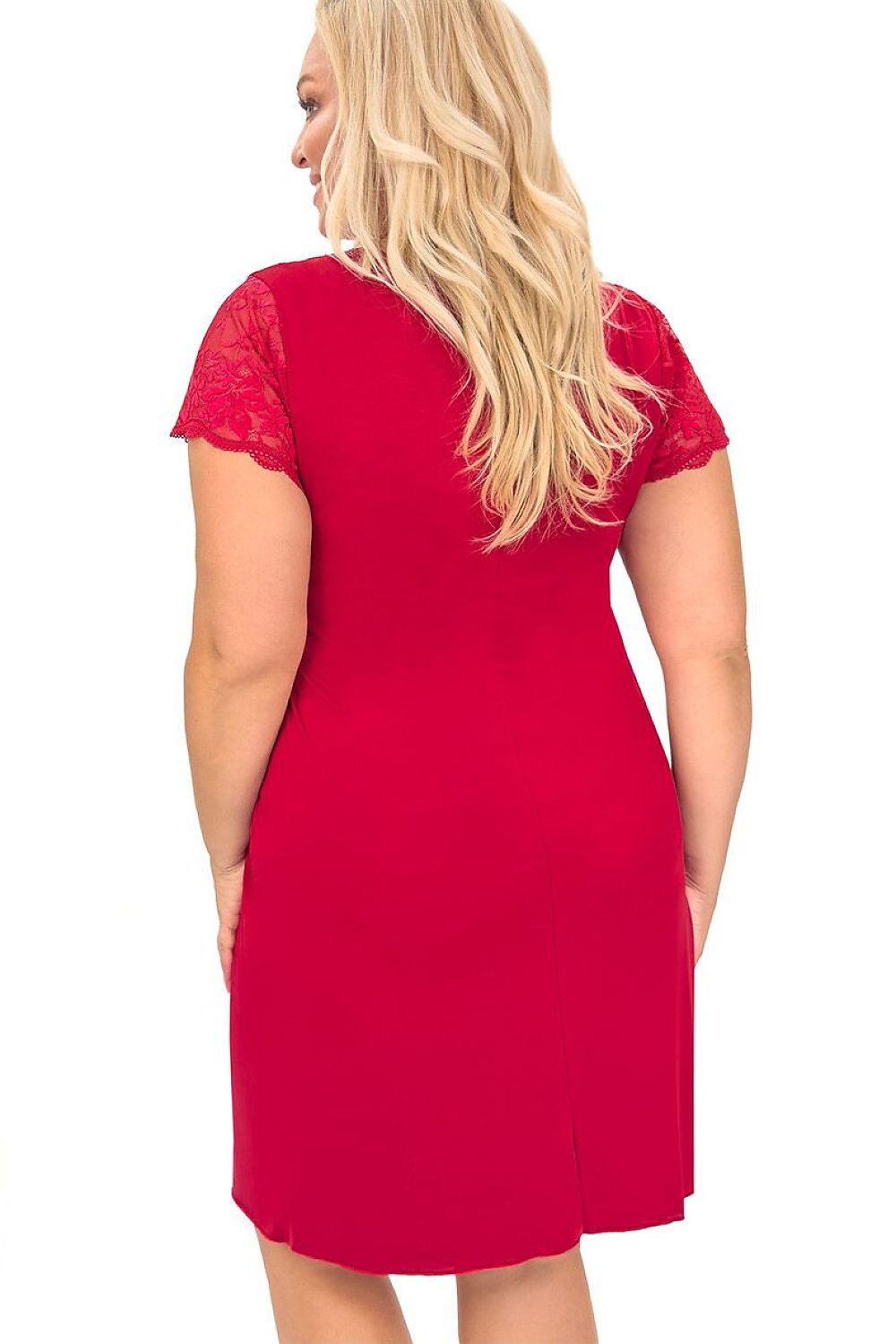 Koszula Nocna Model Sonia Plus Size 227905 Bordo - Donna