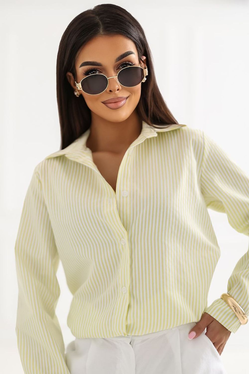 Koszula Damska Model IT-KS-92761.94 Light Yellow - Factory Price