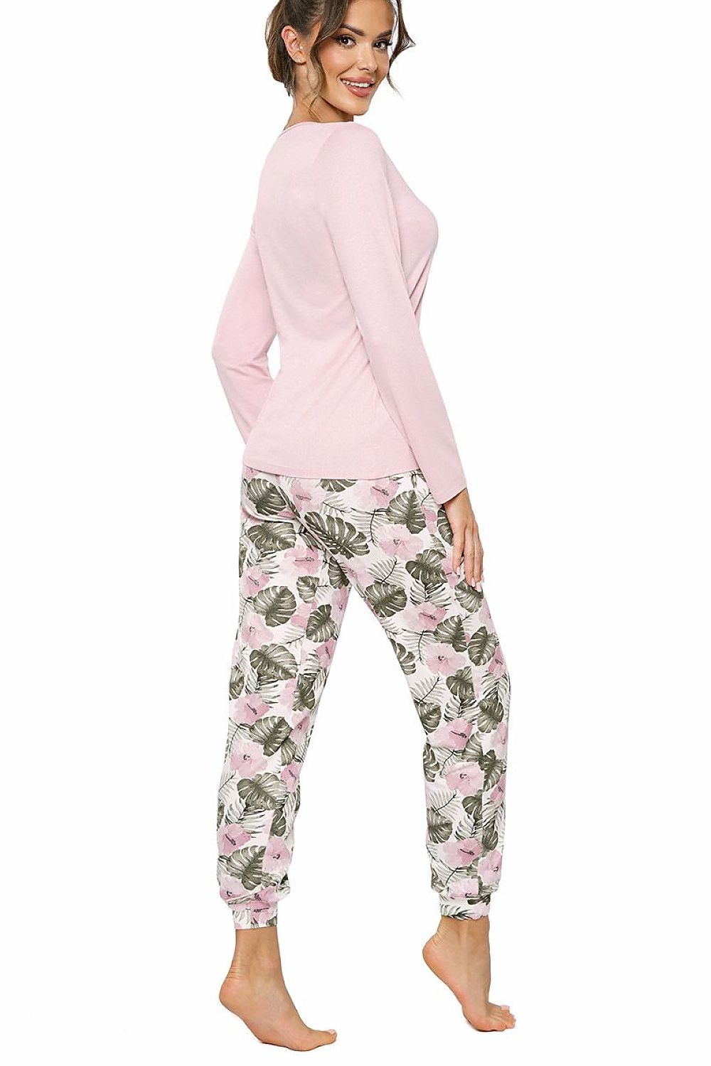 Piżama Damska Model Mila 190549 Powder Pink/Wzór - Donna