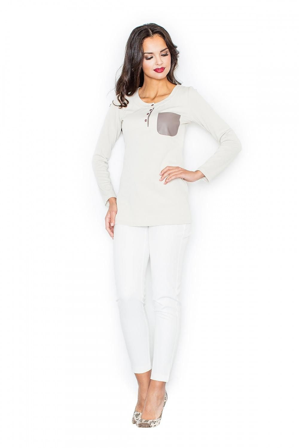Bluzka Model M156 Beige - Figl