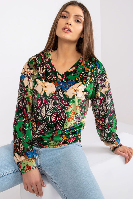 Bluzka Model DHJ-BZ-6033-2.46P Green - Italy Moda