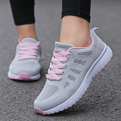 Buty casual damskie – siatkowe, na płaskiej podeszwie — Obuwie — EldoradoShop
