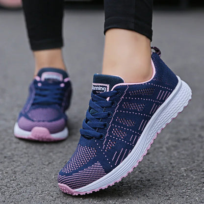 Buty casual damskie – siatkowe, na płaskiej podeszwie — Obuwie — EldoradoShop