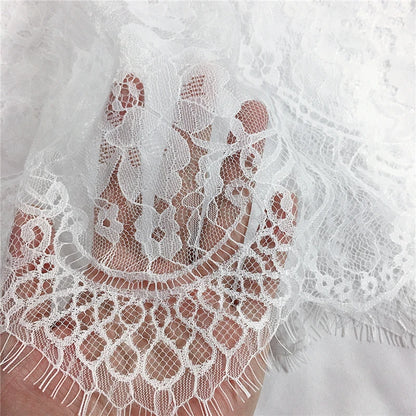 Mini spódnica z tiulu i koronki – transparentna, elegancka, letnia — biała — Spódnice — EldoradoShop