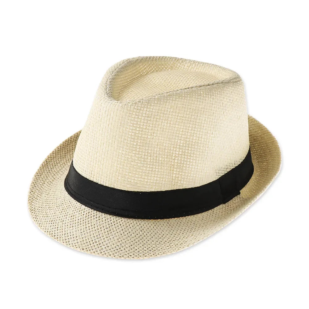 Słomkowy kapelusz kowbojski – unisex, szerokie rondo, UV — Nakrycia głowy — EldoradoShop