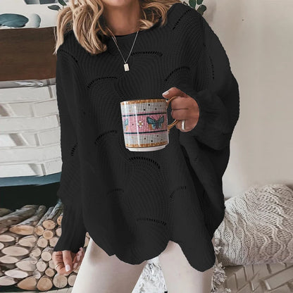 Ażurowy sweter oversize – kobiecy, jesienny — Swetry — EldoradoShop