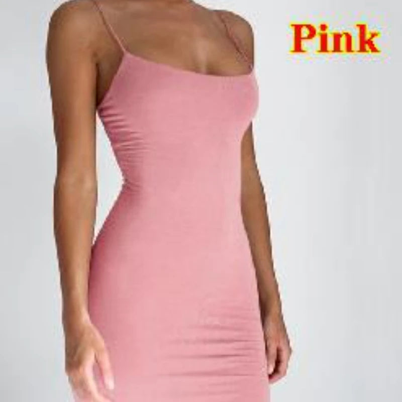 Mini sukienka na ramiączkach – bodycon, letnia, elegancka — Sukienka — EldoradoShop