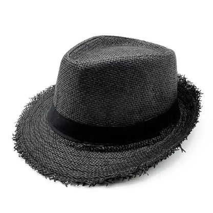Słomkowy kapelusz kowbojski – unisex, szerokie rondo, UV