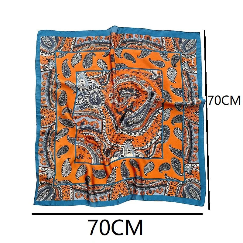 Jedwabna chusta damska – kwadratowa, luksusowa — Akcesoria do włosów — EldoradoShop