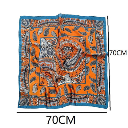 Jedwabna chusta damska – kwadratowa, luksusowa — Akcesoria do włosów — EldoradoShop