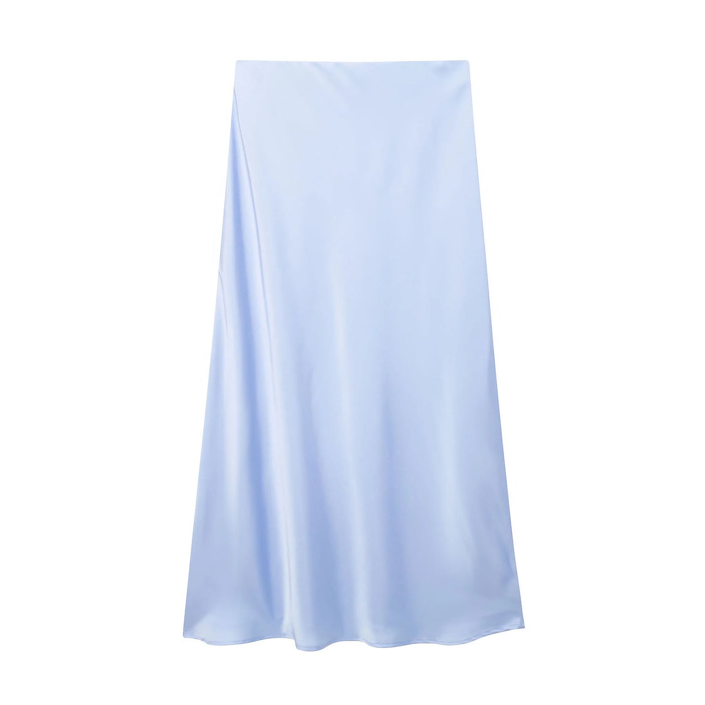 Satynowa spódnica midi Willshela – czarna, wysoki stan — czarna — Spódnice — EldoradoShop