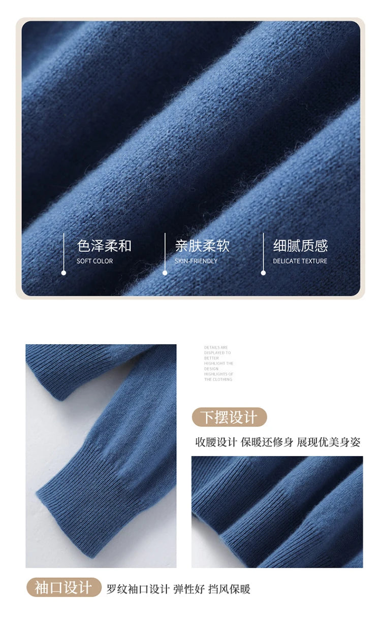 Sweter V-neck slim fit – kobiecy, 2026 — Swetry — EldoradoShop