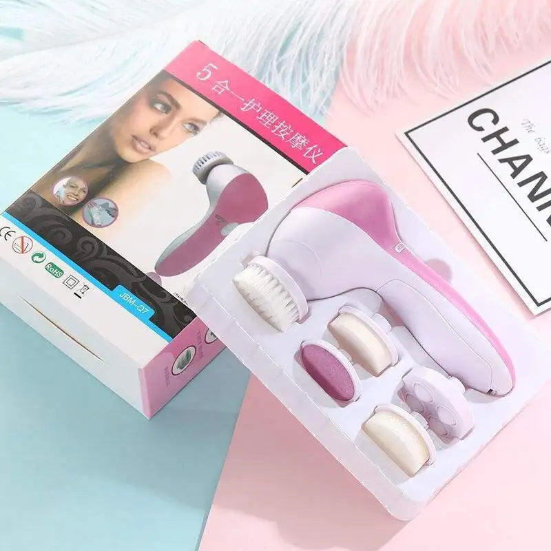 Elektryczna szczoteczka do twarzy 5w1 – oczyszczanie, masaż, wągry — Urządzenia beauty — EldoradoShop