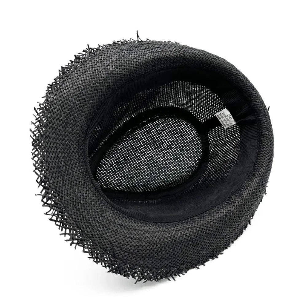 Słomkowy kapelusz kowbojski – unisex, szerokie rondo, UV — Nakrycia głowy — EldoradoShop