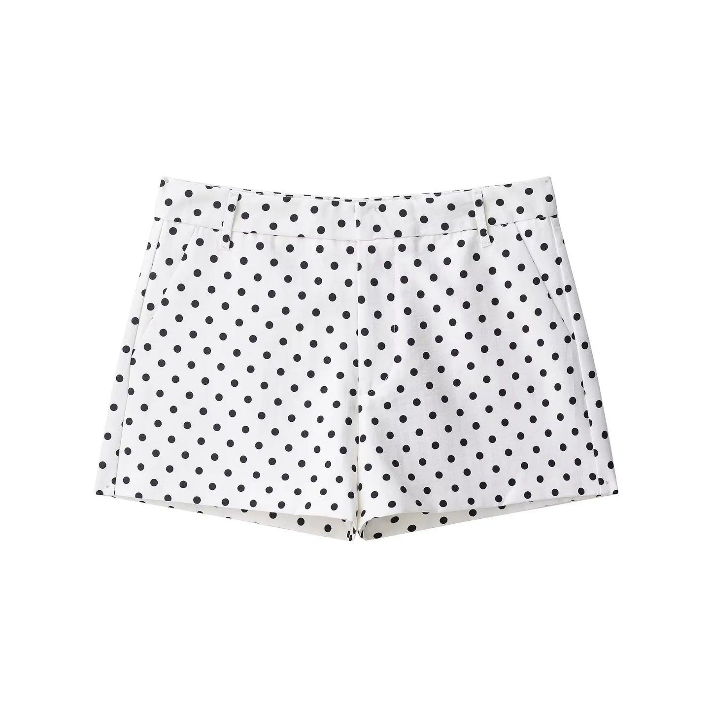 Kurtka z golfem i zamkiem – grochy, sznurek, kieszenie, jesienna — Kurtki — EldoradoShop