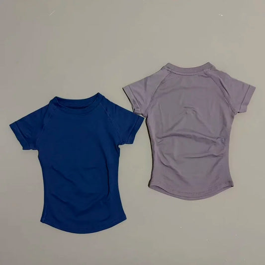 Sportowy top damski krótki rękaw – bieganie, fitness