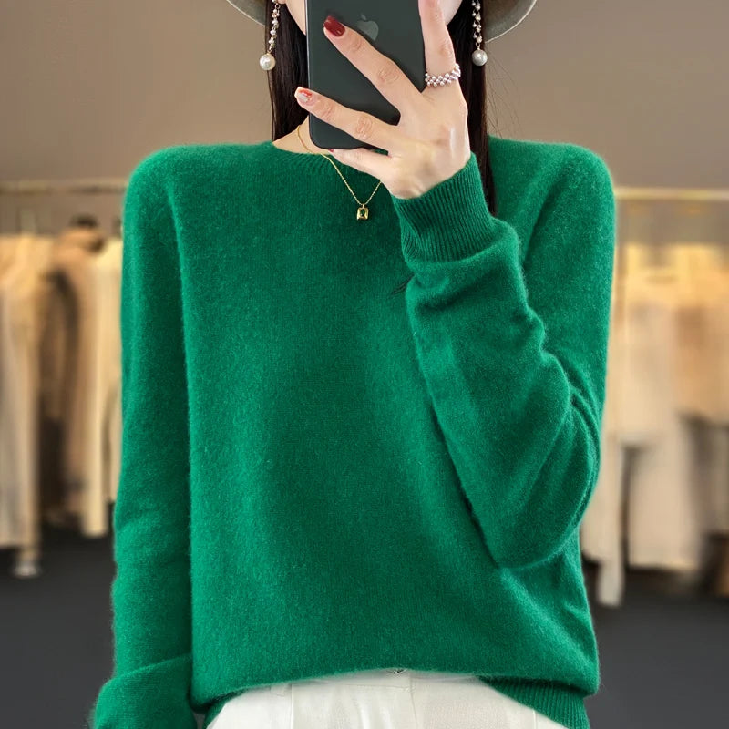 Sweter z wełny merino 100% – kaszmirowy, ciepły — Swetry — EldoradoShop
